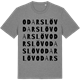 Mid Heather Gray t-shirt med Odarslöv ordlek t-shirt