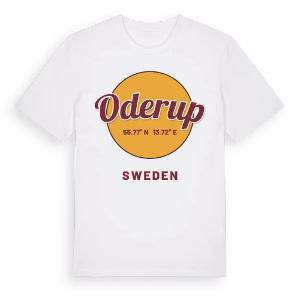 Oderup cirkel t-shirt – ekologisk bomull t-shirt från Pinshirt