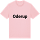 Pink Cotton t-shirt med Oderup fetstil t-shirt