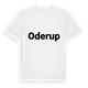 White t-shirt med Oderup fetstil t-shirt