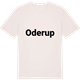 Vintage White t-shirt med Oderup fetstil t-shirt