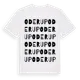 White t-shirt med Oderup ordlek t-shirt