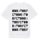 White t-shirt med Odratorpet ordlek t-shirt