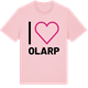 Pink Cotton t-shirt med Jag älskar Olarp t-shirt stort tryck