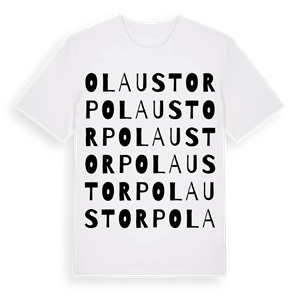 Olaustorp ordlek t-shirt – ekologisk bomull t-shirt från Pinshirt