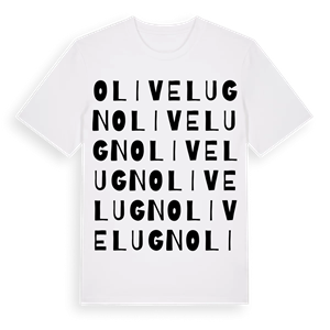 Olivelugn ordlek t-shirt – ekologisk bomull t-shirt från Pinshirt