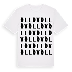 Öllöv ordlek t-shirt – ekologisk bomull t-shirt från Pinshirt