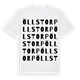 White t-shirt med Öllstorp ordlek t-shirt