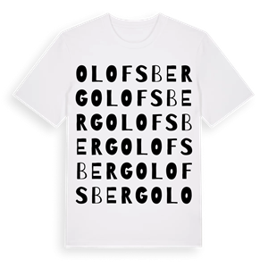 Olofsberg ordlek t-shirt – ekologisk bomull t-shirt från Pinshirt