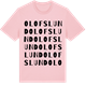 Pink Cotton t-shirt med Olofslund ordlek t-shirt