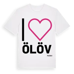 Jag älskar Ölöv t-shirt stort tryck – ekologisk bomull t-shirt från Pinshirt