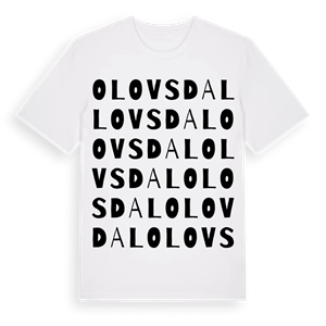 Olovsdal ordlek t-shirt – ekologisk bomull t-shirt från Pinshirt