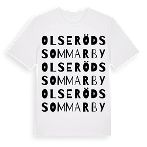 Olseröds sommarby ordlek t-shirt – ekologisk bomull t-shirt från Pinshirt
