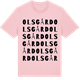 Pink Cotton t-shirt med Olsgård ordlek t-shirt