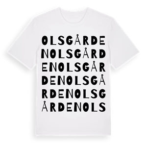 Olsgården ordlek t-shirt – ekologisk bomull t-shirt från Pinshirt