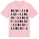 Pink Cotton t-shirt med Olshill ordlek t-shirt