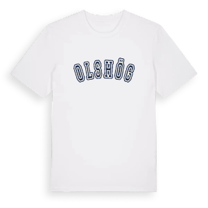 Olshög college t-shirt – ekologisk bomull t-shirt från Pinshirt