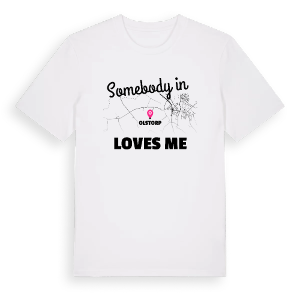 Någon i Olstorp älskar mig t-shirt – ekologisk bomull t-shirt från Pinshirt
