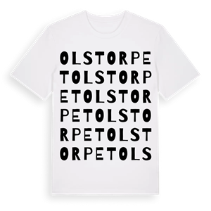 Olstorpet ordlek t-shirt – ekologisk bomull t-shirt från Pinshirt