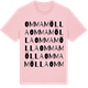 Pink Cotton t-shirt med Ommamölla ordlek t-shirt