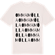 Vintage White t-shirt med Ommamölla ordlek t-shirt