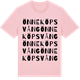 Pink Cotton t-shirt med Önneköps vång ordlek t-shirt