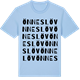 Blue Soul t-shirt med Önneslöv ordlek t-shirt