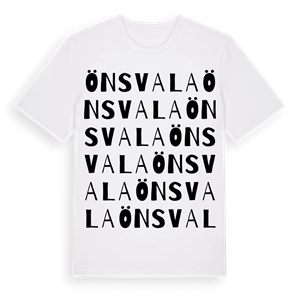 Önsvala ordlek t-shirt – ekologisk bomull t-shirt från Pinshirt