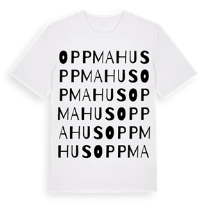 Oppmahus ordlek t-shirt – ekologisk bomull t-shirt från Pinshirt