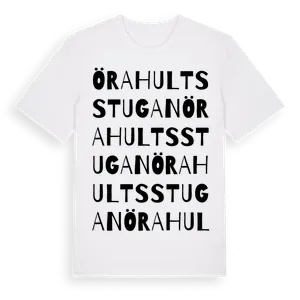 Örahultsstugan ordlek t-shirt – ekologisk bomull t-shirt från Pinshirt