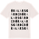 Vintage White t-shirt med Örakarsgården ordlek t-shirt