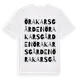 White t-shirt med Örakarsgården ordlek t-shirt