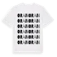 White t-shirt med Oran ordlek t-shirt