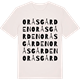 Vintage White t-shirt med Oråsgården ordlek t-shirt