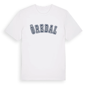 Öredal college t-shirt – ekologisk bomull t-shirt från Pinshirt
