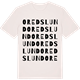 Vintage White t-shirt med Oredslund ordlek t-shirt