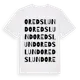 White t-shirt med Oredslund ordlek t-shirt
