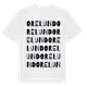 White t-shirt med Orelund ordlek t-shirt