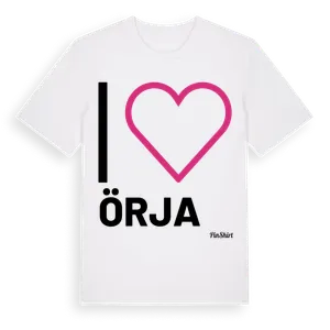Jag älskar Örja t-shirt stort tryck – ekologisk bomull t-shirt från Pinshirt