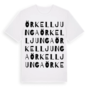 Örkelljunga ordlek t-shirt – ekologisk bomull t-shirt från Pinshirt