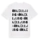 White t-shirt med Örkelljunga ordlek t-shirt