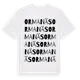 White t-shirt med Ormanäs ordlek t-shirt
