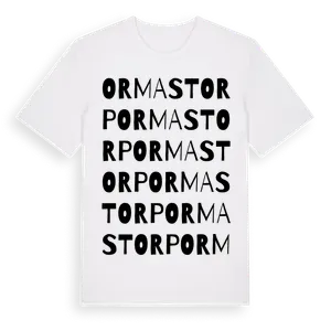 Ormastorp ordlek t-shirt – ekologisk bomull t-shirt från Pinshirt