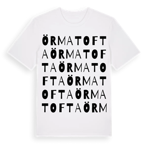 Örmatofta ordlek t-shirt – ekologisk bomull t-shirt från Pinshirt