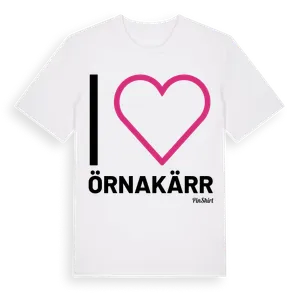 Jag älskar Örnakärr t-shirt stort tryck – ekologisk bomull t-shirt från Pinshirt