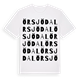 White t-shirt med Örsjödal ordlek t-shirt