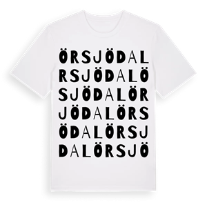 Örsjödal ordlek t-shirt – ekologisk bomull t-shirt från Pinshirt