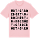 Pink Cotton t-shirt med Örtagården ordlek t-shirt