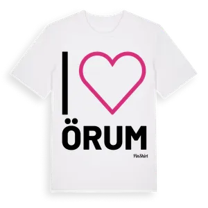 Jag älskar Örum t-shirt stort tryck – ekologisk bomull t-shirt från Pinshirt