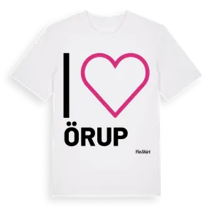 Jag älskar Örup t-shirt stort tryck – ekologisk bomull t-shirt från Pinshirt